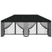 Paviljoen met zijwanden 6 x 3 m Zwart Polyester en staal 190