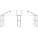 Tuinhuisframe zonder tentdoek 6 x 3 m Zwart Staal