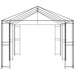 Tuinhuisframe zonder tentdoek 6 x 3 m Zwart Staal