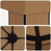 Tuinprieel 6 x 3 m Beige Polyester en staal 190 gsm