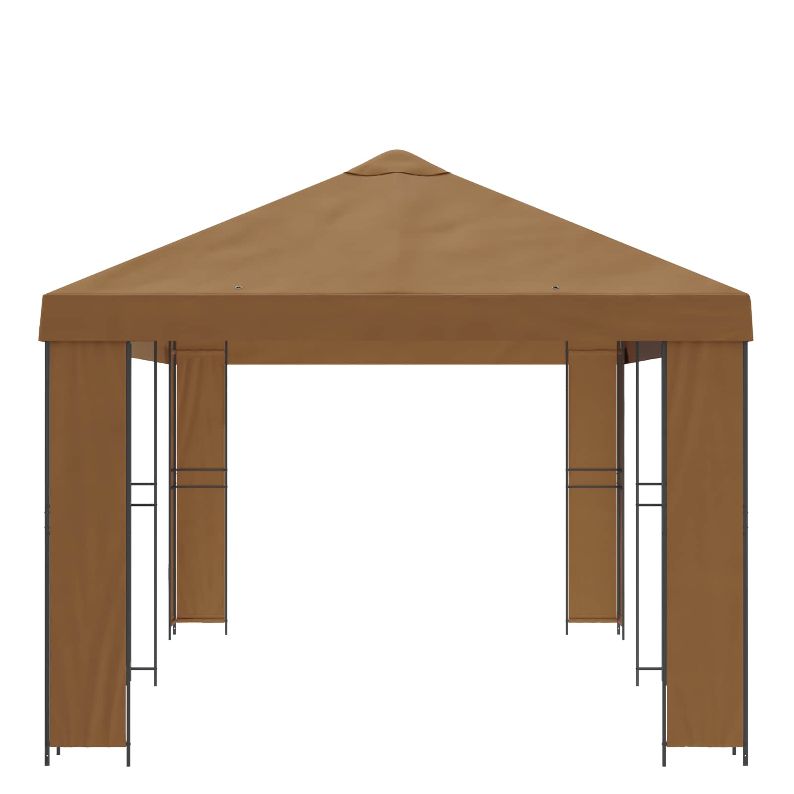 Tuinprieel 6 x 3 m Beige Polyester en staal 190 gsm