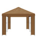 Tuinprieel 6 x 3 m Beige Polyester en staal 190 gsm