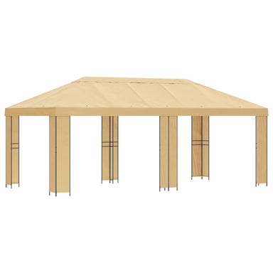Tuinprieel 6 x 3 m Crèmekleurig Polyester en staal 190 gsm