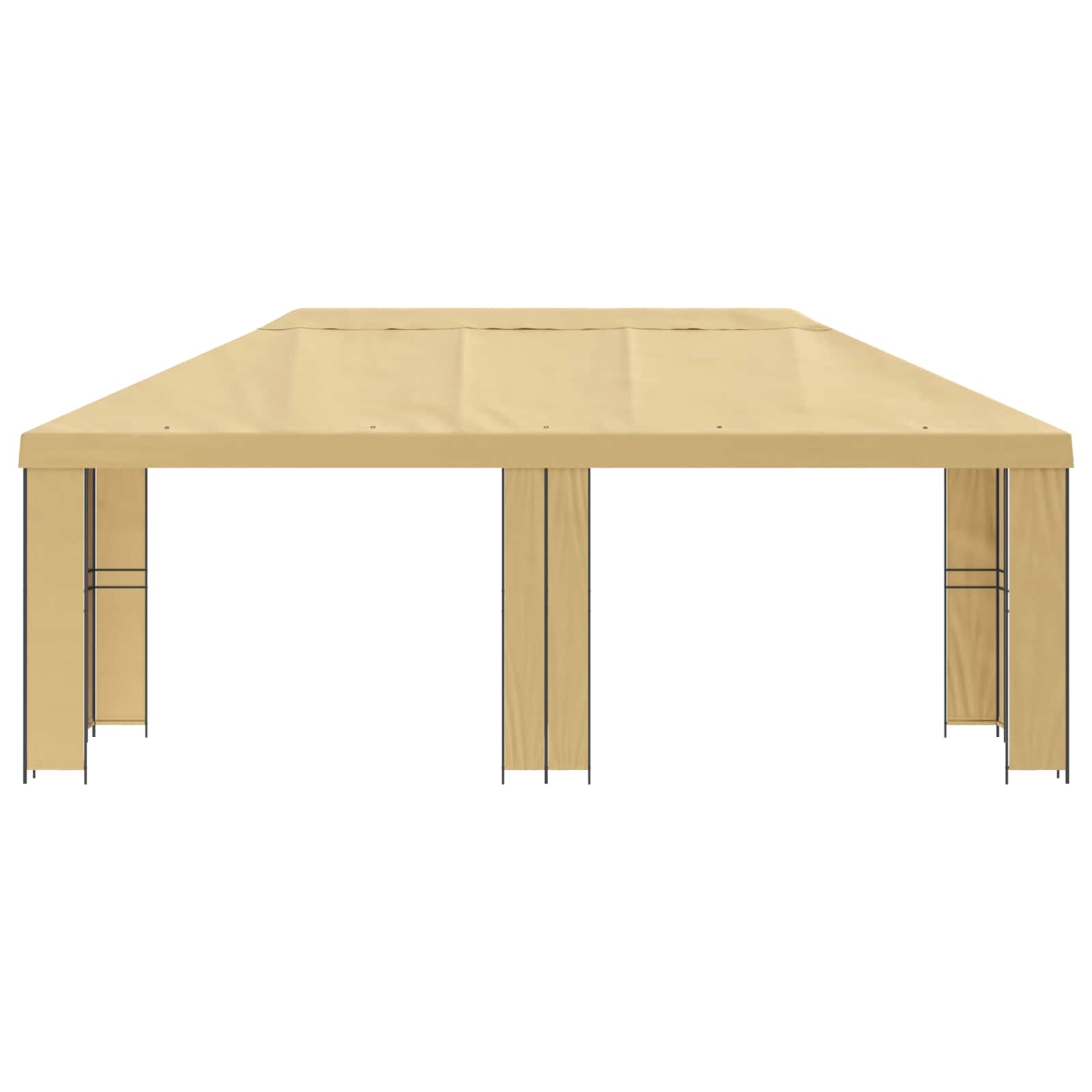 Tuinprieel 6 x 3 m Crèmekleurig Polyester en staal 190 gsm