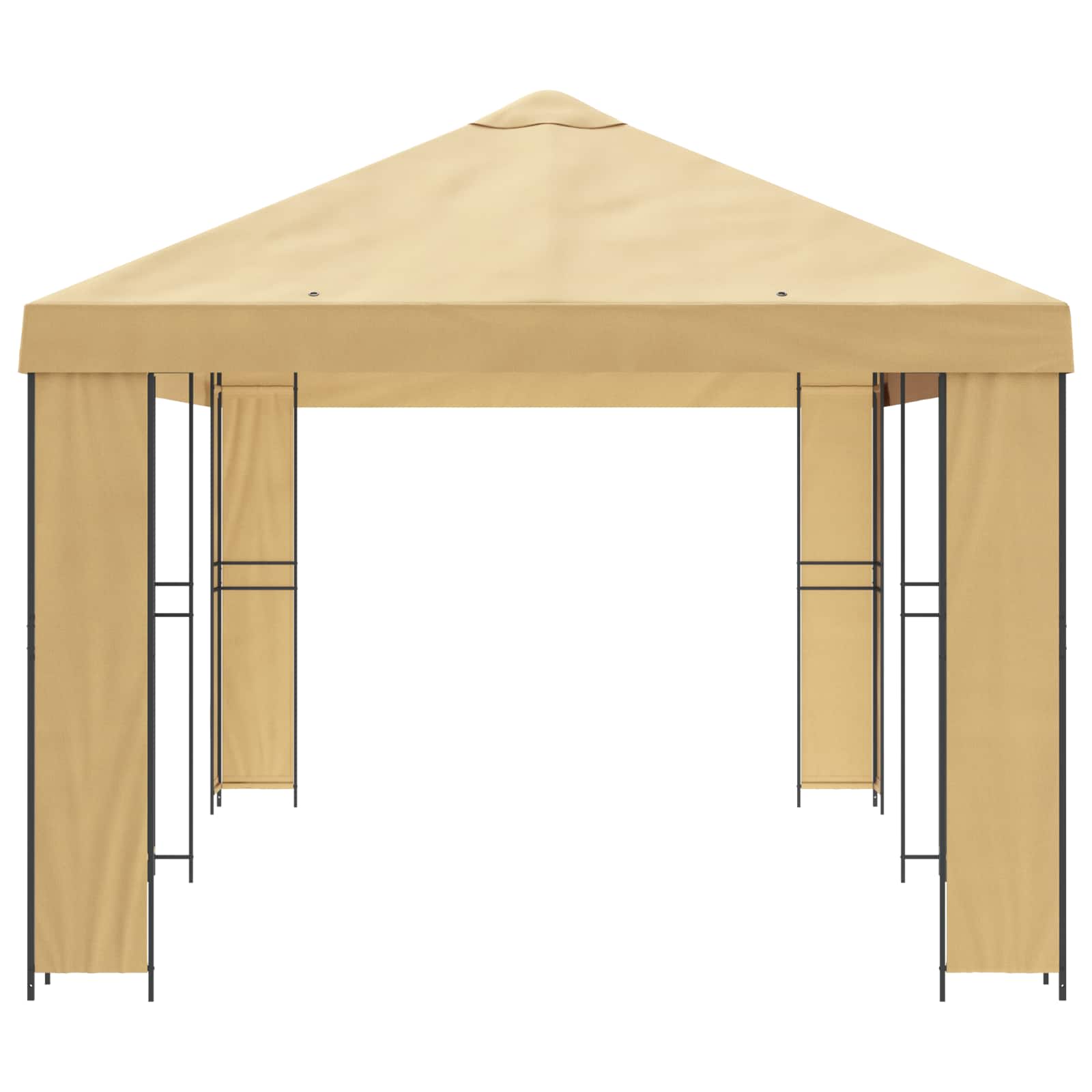 Tuinprieel 6 x 3 m Crèmekleurig Polyester en staal 190 gsm