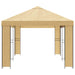 Tuinprieel 6 x 3 m Crèmekleurig Polyester en staal 190 gsm