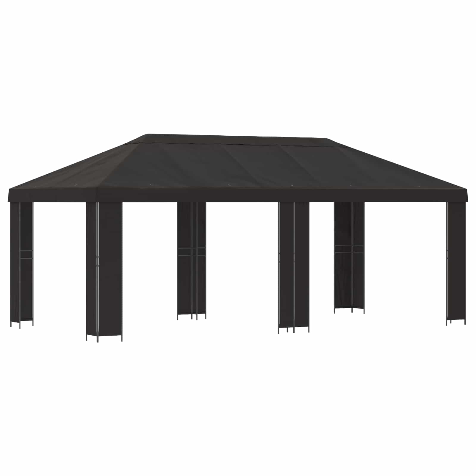 Tuinprieel 6 x 3 m Antracietkleurig Polyester en staal 190 gsm