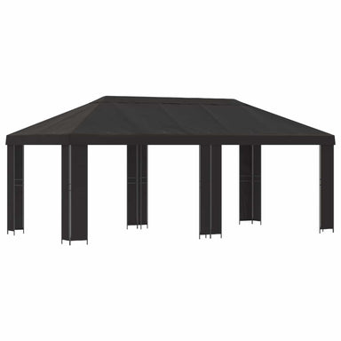 Tuinprieel 6 x 3 m Antracietkleurig Polyester en staal 190 gsm
