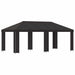 Tuinprieel 6 x 3 m Antracietkleurig Polyester en staal 190 gsm