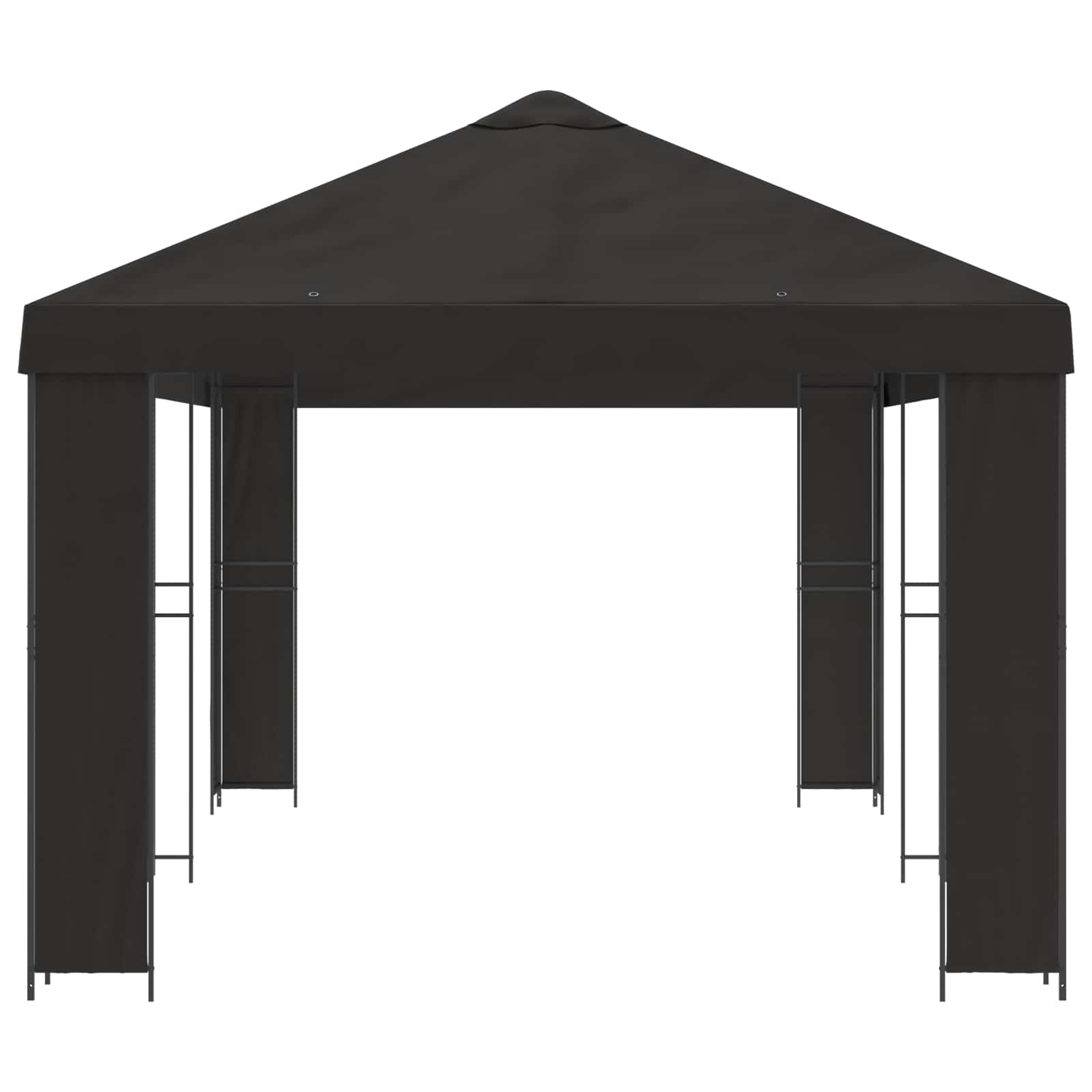 Tuinprieel 6 x 3 m Antracietkleurig Polyester en staal 190 gsm