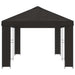 Tuinprieel 6 x 3 m Antracietkleurig Polyester en staal 190 gsm