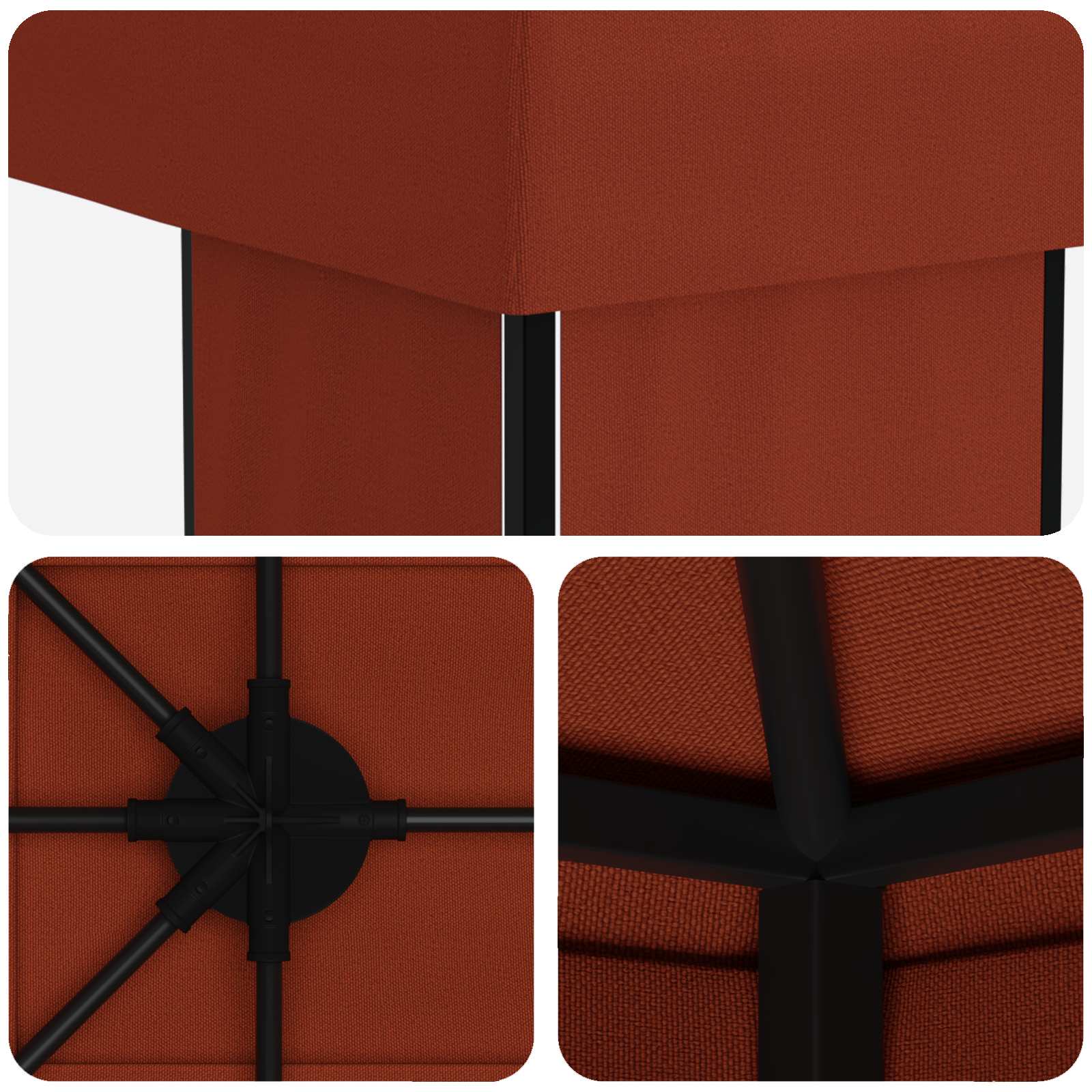 Tuinprieel 6 x 3 m Terracotta Polyester en staal 190 gsm