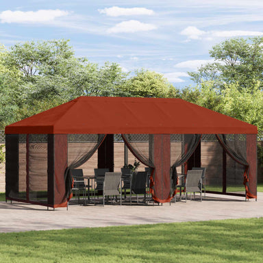 Tuinprieel 6 x 3 m Terracotta Polyester en staal 190 gsm