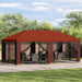 Tuinprieel 6 x 3 m Terracotta Polyester en staal 190 gsm