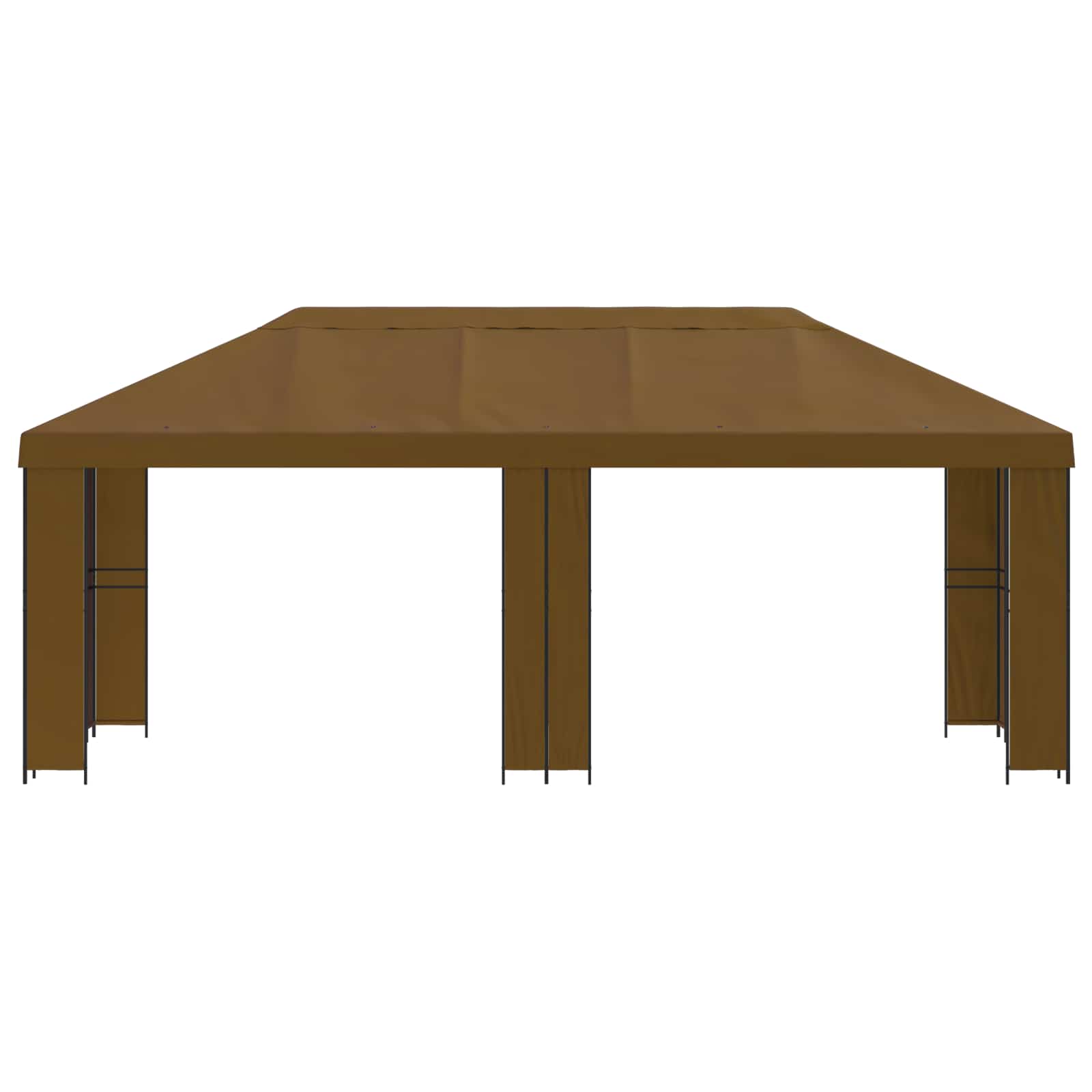Tuinprieel 6 x 3 m Taupe Polyester en staal 190 gsm