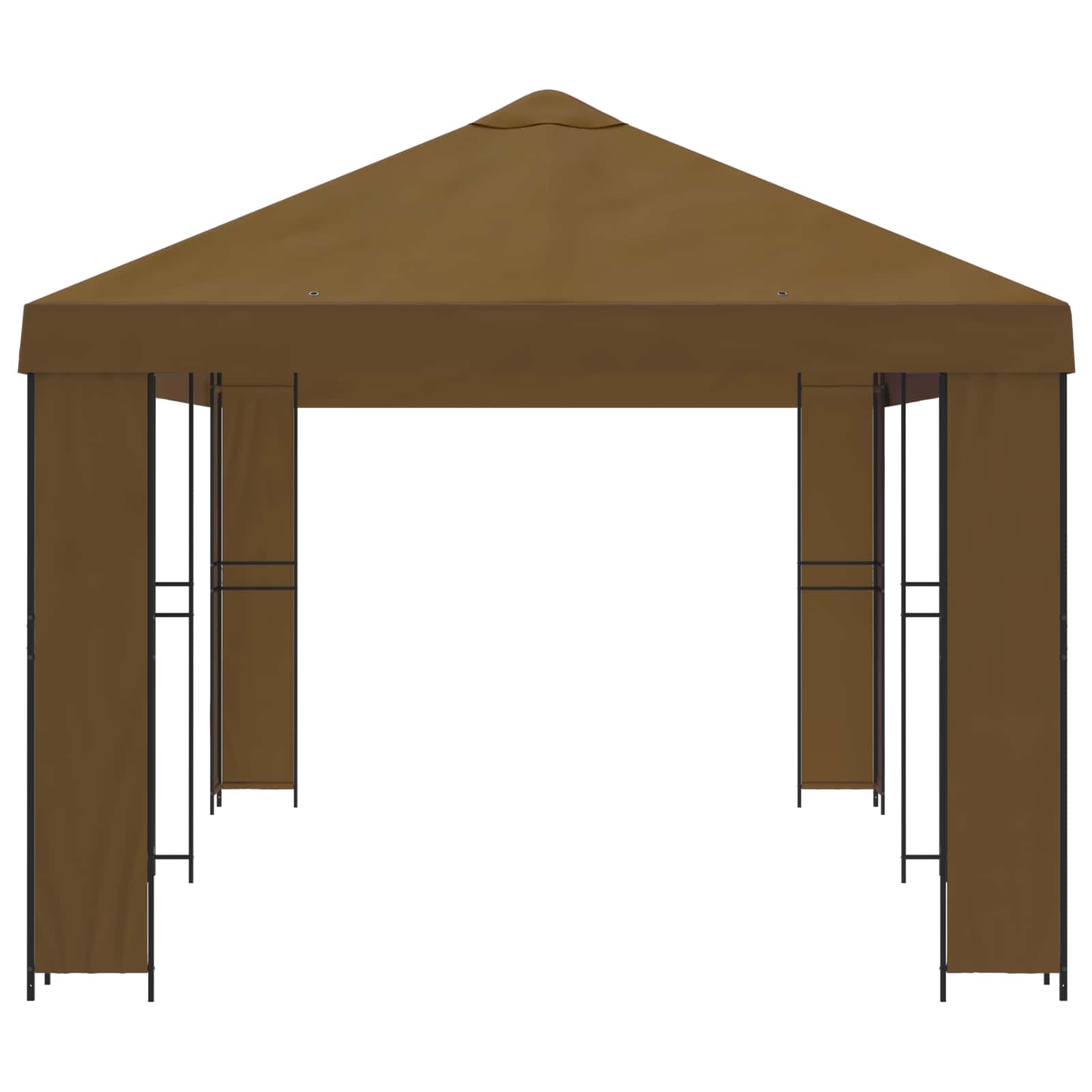 Tuinprieel 6 x 3 m Taupe Polyester en staal 190 gsm