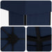 Tuinprieel 6 x 3 m Blauw Polyester en staal 190 gsm