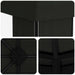 Tuinprieel 6 x 3 m Zwart Polyester en staal 190 gsm
