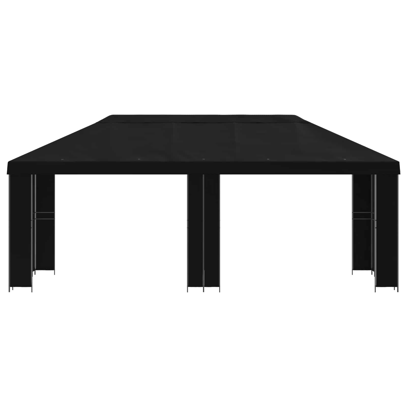 Tuinprieel 6 x 3 m Zwart Polyester en staal 190 gsm