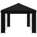 Tuinprieel 6 x 3 m Zwart Polyester en staal 190 gsm