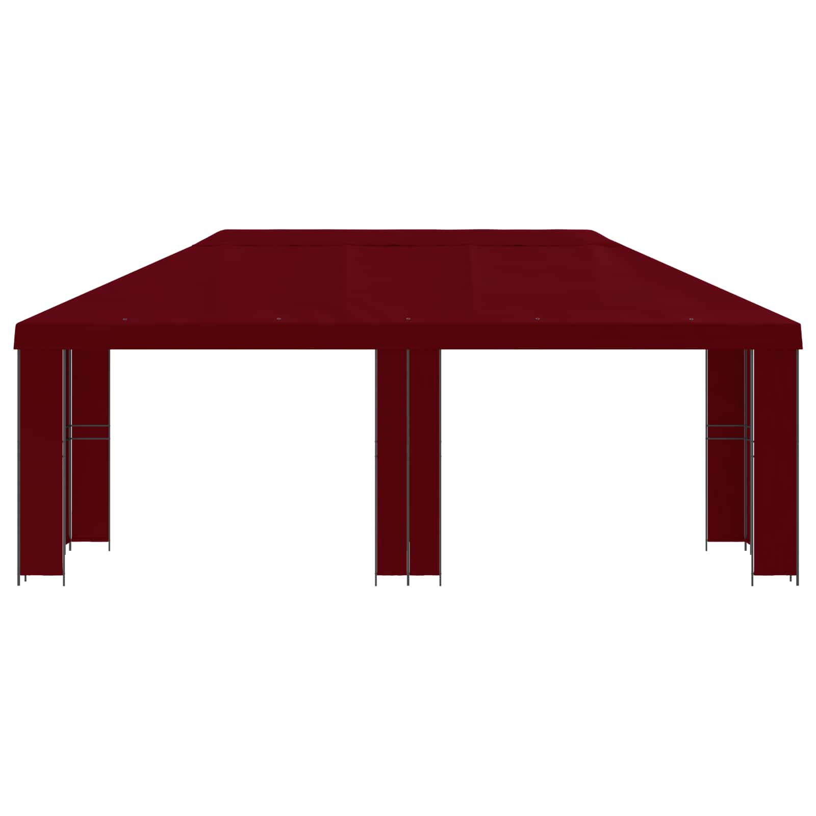 Tuinprieel 6 x 3 m Bordeauxrood Polyester en staal 190 gsm