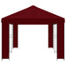 Tuinprieel 6 x 3 m Bordeauxrood Polyester en staal 190 gsm