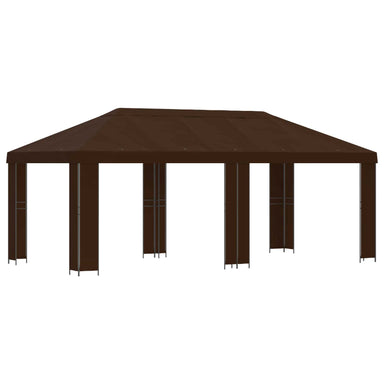 Tuinprieel 6 x 3 m Bruin Polyester en staal 190 gsm