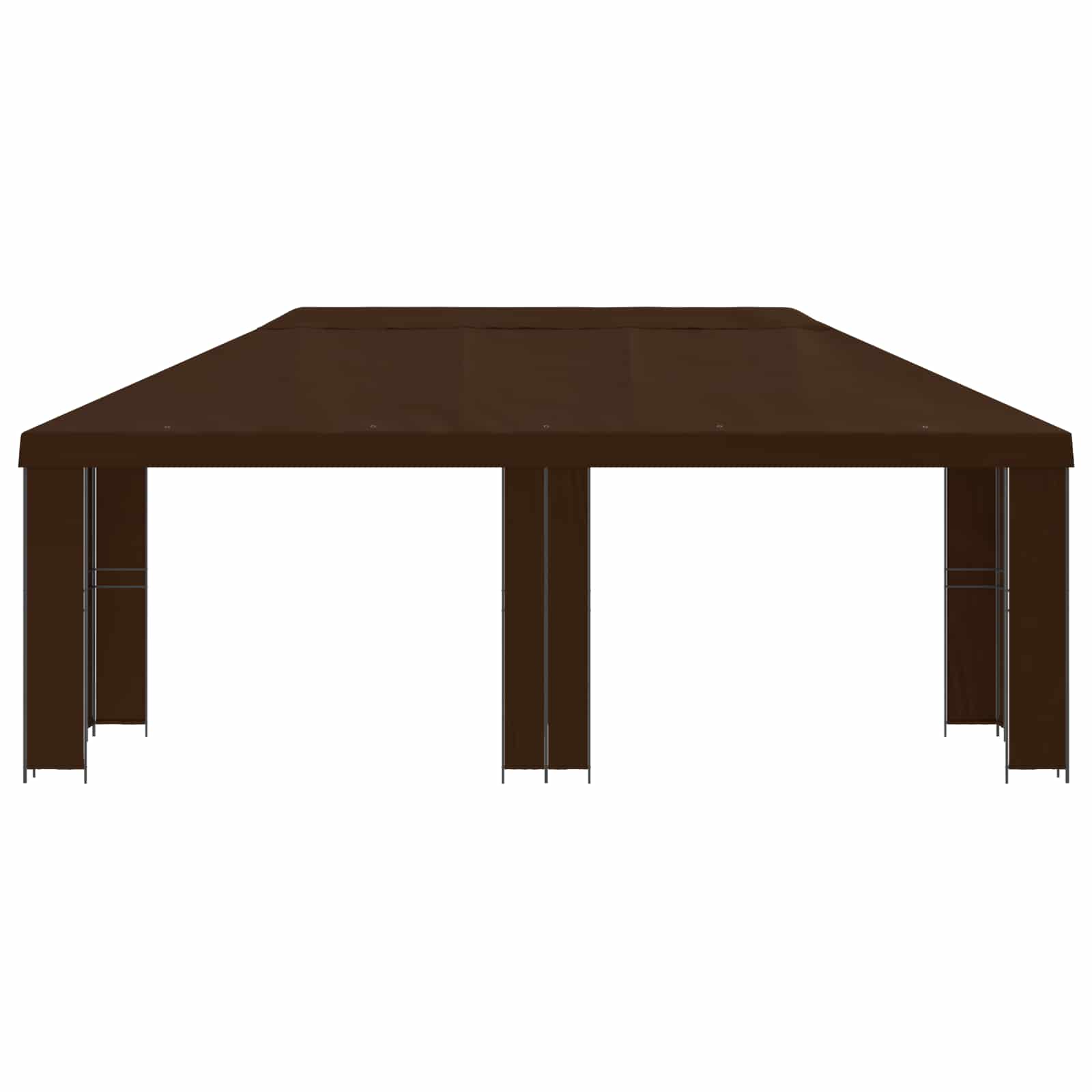 Tuinprieel 6 x 3 m Bruin Polyester en staal 190 gsm