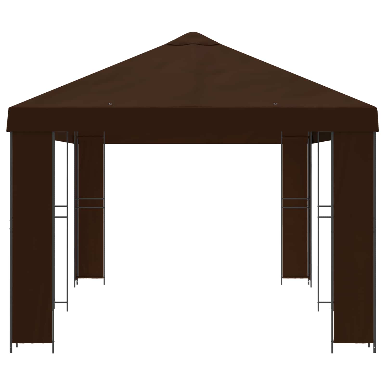 Tuinprieel 6 x 3 m Bruin Polyester en staal 190 gsm