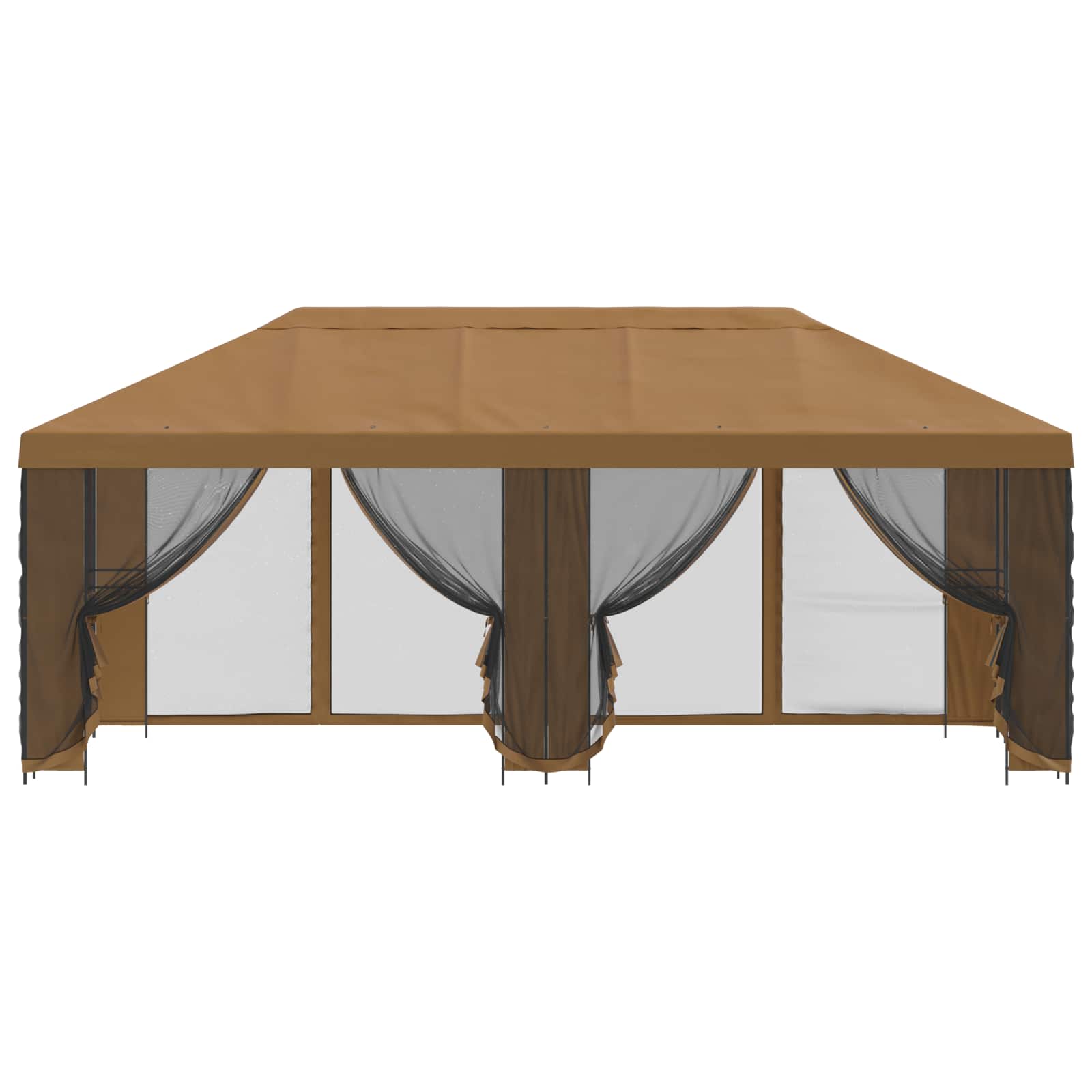 Tuin Gazebo met Zijwanden 6 x 3 m Beige Polyester en staal