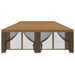 Tuin Gazebo met Zijwanden 6 x 3 m Beige Polyester en staal