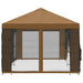 Tuin Gazebo met Zijwanden 6 x 3 m Beige Polyester en staal