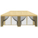 Tuin Gazebo met Zijwanden 6 x 3 m Crèmekleurig
