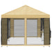 Tuin Gazebo met Zijwanden 6 x 3 m Crèmekleurig