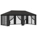 Tuin Gazebo met Zijwanden 6 x 3 m Antracietkleurig
