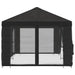 Tuin Gazebo met Zijwanden 6 x 3 m Antracietkleurig