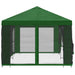 Tuin Gazebo met Zijwanden 6 x 3 m Groen Polyester en staal