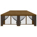 Tuin Gazebo met Zijwanden 6 x 3 m Taupe Polyester en staal