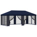 Tuin Gazebo met Zijwanden 6 x 3 m Blauw Polyester en staal