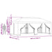 Tuin Gazebo met Zijwanden 6 x 3 m Blauw Polyester en staal