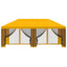 Tuin Gazebo met Zijwanden 6 x 3 m Geel Polyester en staal