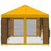 Tuin Gazebo met Zijwanden 6 x 3 m Geel Polyester en staal