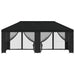 Tuin Gazebo met Zijwanden 6 x 3 m Zwart Polyester en staal