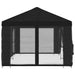 Tuin Gazebo met Zijwanden 6 x 3 m Zwart Polyester en staal