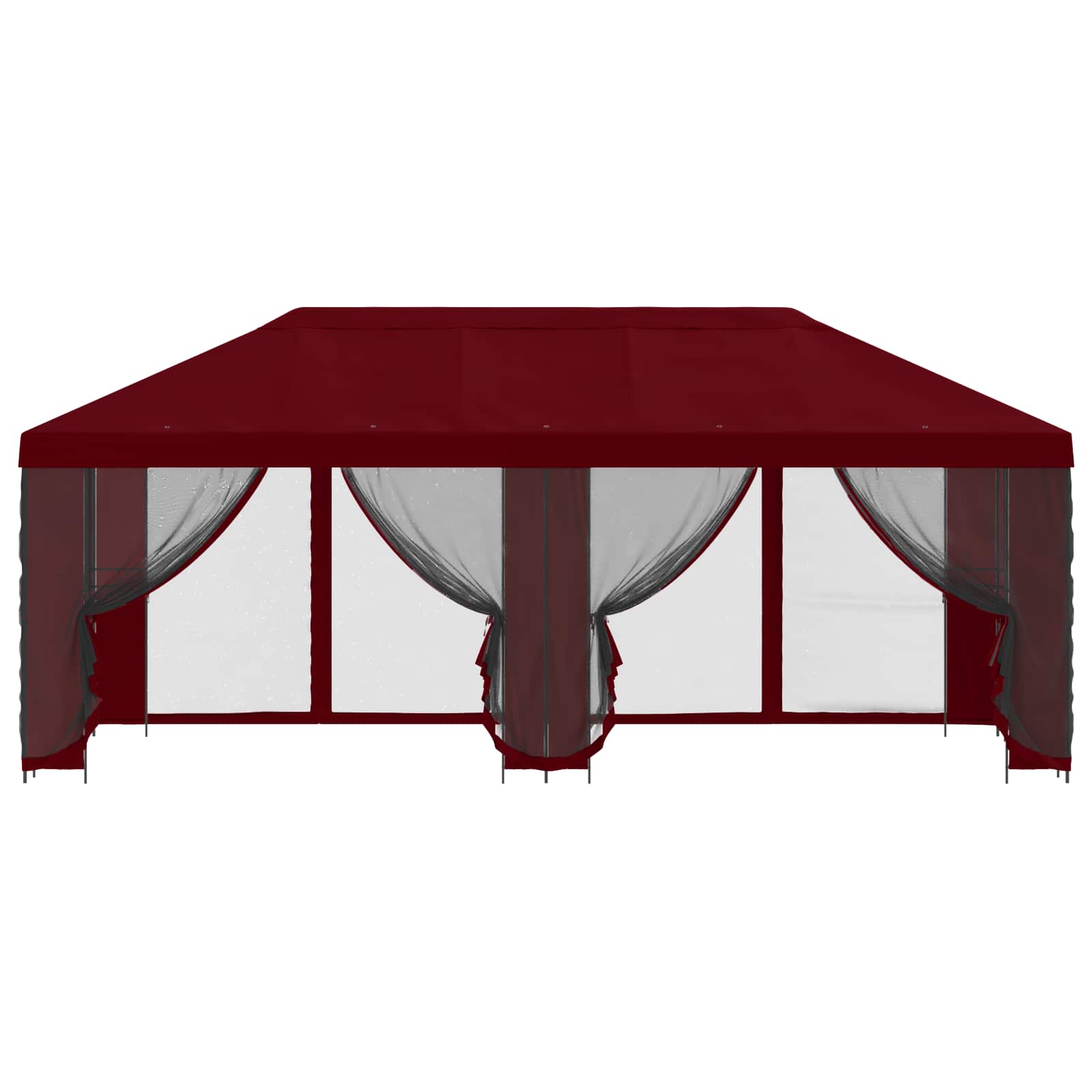 Tuin Gazebo met Zijwanden 6 x 3 m Bordeauxrood