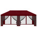 Tuin Gazebo met Zijwanden 6 x 3 m Bordeauxrood