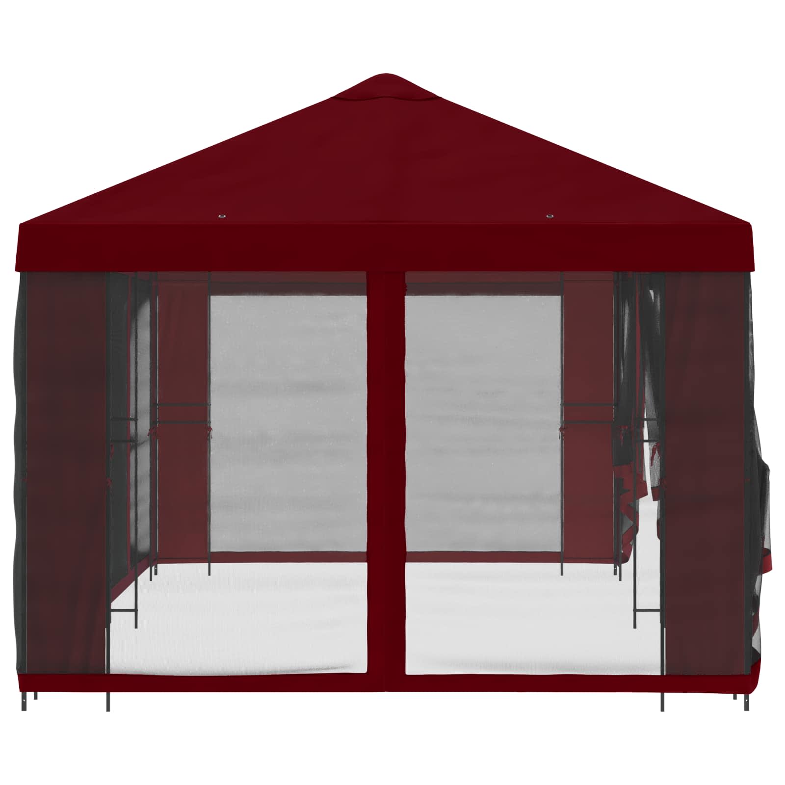 Tuin Gazebo met Zijwanden 6 x 3 m Bordeauxrood