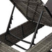 Dubbele ligbed Verstelbaar Grijs 205 x 129 x 200 cm poly rattan