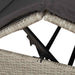 Dubbele ligbed Lichtgrijs 205 x 129 x 200 cm poly rattan