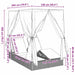 Dubbele ligbed Verstelbaar Rood 205 x 129 x 200 cm poly rattan